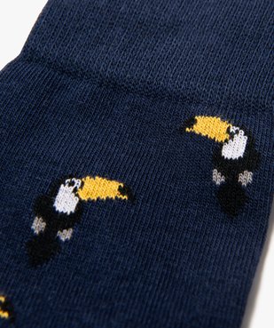 Chaussettes hautes à motif toucan homme (lot de 2) vue3 - GEMO(HOMWR HOM) - GEMO