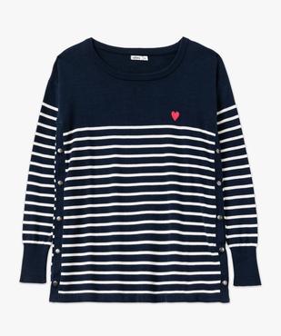Pull de grossesse et d'allaitement à rayures vue4 - GEMO (MATER) - GEMO