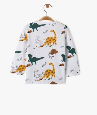 Tee-shirt imprimé à manches longues en coton bébé garçon vue3 - GEMO(BEBE DEBT) - GEMO