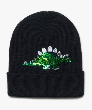 Bonnet garçon avec motif dinosaure en sequins réversibles vue1 - GEMO (ENFANT) - GEMO
