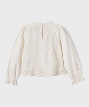 Chemise à volants avec broderie anglaise fille - LuluCastagnette vue3 - LULUCASTAGNETTE - GEMO