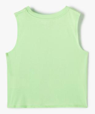 Débardeur fille crop top avec nœud devant vue3 - GEMO (JUNIOR) - GEMO
