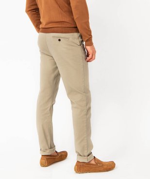 Pantalon chino en coton stretch coupe Slim homme vue3 - GEMO 4G HOMME - GEMO