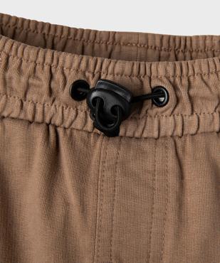 Pantalon de jogging cargo en maille coloris unique bébé garçon vue2 - GEMO(BEBE DEBT) - GEMO