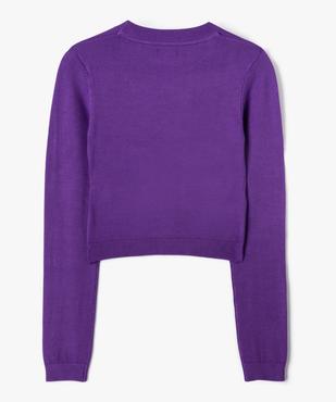Pull fin coupe courte fille vue3 - GEMO 4G FILLE - GEMO