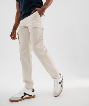 Pantalon cargo coupe straight en coton stretch homme vue1 - GEMO (HOMME) - GEMO