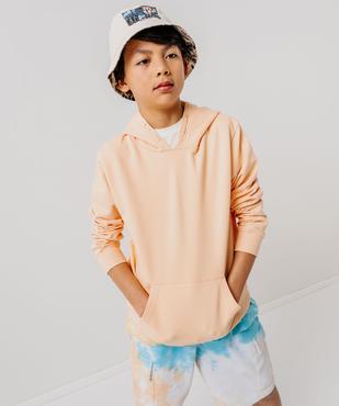 Sweat à capuche non molletonné garçon vue6 - GEMO (JUNIOR) - GEMO