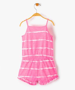 Combishort bébé fille fleurie à bretelles vue3 - GEMO(BEBE DEBT) - GEMO