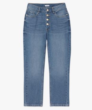Pantacourt slim en jean délavé à taille haute femme - LuluCastagnette vue4 - LULUCASTAGNETTE - GEMO