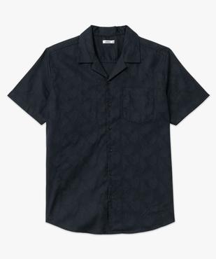 Chemise à manches courtes avec motifs ton sur ton homme vue4 - GEMO (HOMME) - GEMO