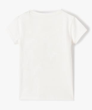 Tee-shirt fille à manches courtes imprimé panthère et paillettes vue3 - GEMO (ENFANT) - GEMO