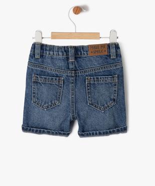 Short en jean délavé bébé garçon vue3 - GEMO(BEBE DEBT) - GEMO