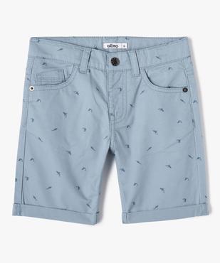 Bermuda en coton twill imprimé à revers garçon vue1 - GEMO 4G GARCON - GEMO