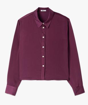 Chemise satinée coupe courte femme vue4 - GEMO(FEMME PAP) - GEMO