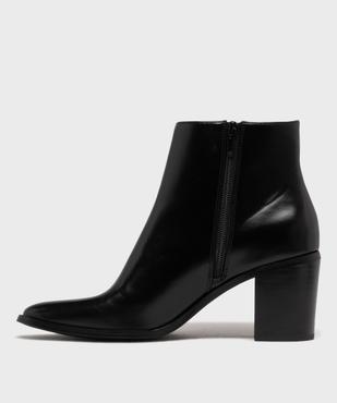 Bottines à bout carré et talon bloc femme - Follow Me vue3 - FOLLOW ME G4G - GEMO
