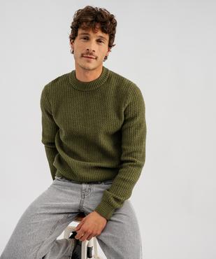 Pull en maille fantaisie moelleuse homme vue1 - GEMO (HOMME) - GEMO