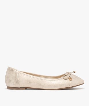 Ballerines femme unies à paillettes avec noeud fantaisie vue1 - VALENTINA BALDA - GEMO