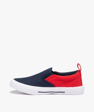 Slip-on garçon en toile bicolores avec col élastiqué vue3 - GEMO (ENFANT) - GEMO