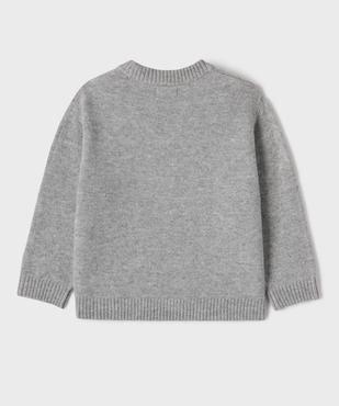 Pull à col rond en maille moelleuse et extensible garçon vue3 - GEMO (ENFANT) - GEMO