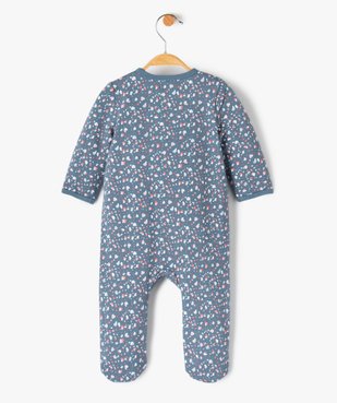 Pyjama bébé fille en jersey terrazzo ouverture devant  vue3 - GEMO(BB COUCHE) - GEMO