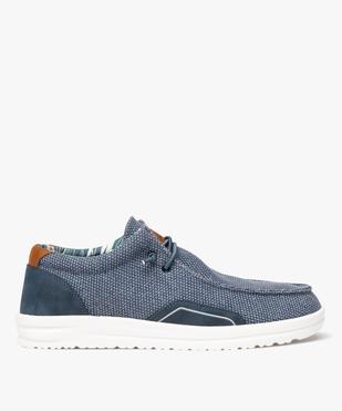 Tennis en toile look chaussures bateau homme vue1 - URBAN STEPS - GEMO
