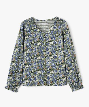 Chemise fleurie à dos smocké fille - LuluCastagnette vue4 - LULUCASTAGNETTE - GEMO