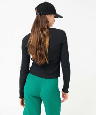 Tee-shirt femme à manches longues avec devant ajustable vue3 - GEMO(FEMME PAP) - GEMO