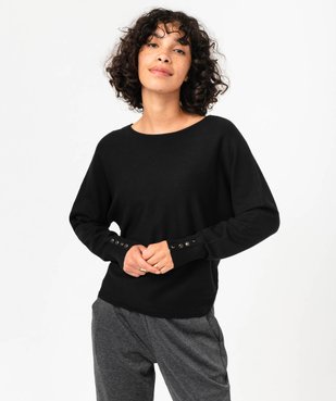 Pull fin à col rond et emmanchures chauve-souris femme vue1 - GEMO 4G FEMME - GEMO