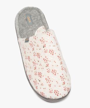 Chaussons femme mules plates en velours imprimé – Dim vue5 - DIM - GEMO