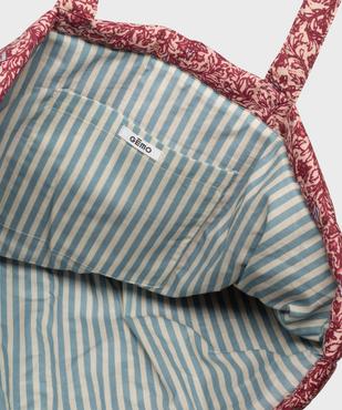 Sac cabas matelassé à motifs fleuris vue3 - GEMO (ACCESS) - GEMO