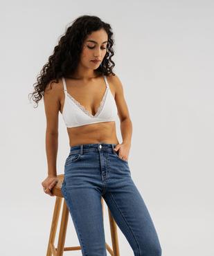 Soutien-gorge triangle spécial allaitement en coton biologique vue1 - GEMO 4G MATERN - GEMO