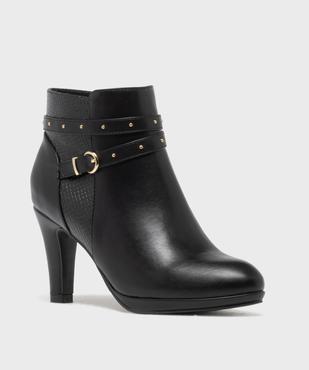 Bottines à talon avec en suédine femme - Valentina Baldano vue2 - VALENTINA BALDA - GEMO