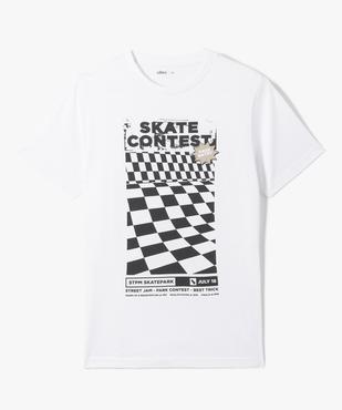 Tee-shirt garçon à manches courtes motif skateboard vue1 - GEMO (JUNIOR) - GEMO