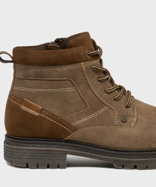 Boots esprit outdoor sur semelle crantée homme - URBAN STEPS vue6 - URBAN STEPS - GEMO