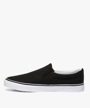 Tennis homme en toile façon slippers à élastiques Dessus uni vue3 - GEMO (HOMME) - GEMO