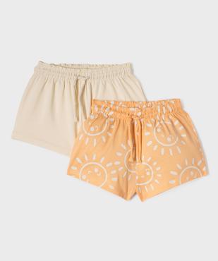 Short ample en jersey de coton bébé fille (lot de 2) vue4 - GEMO(BEBE DEBT) - GEMO