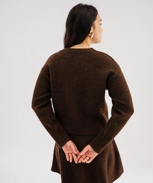 Gilet col V douillet et chaud femme vue4 - GEMO(FEMME PAP) - GEMO