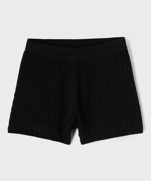 Short en maille avec taille élastique fille vue1 - GEMO (JUNIOR) - GEMO