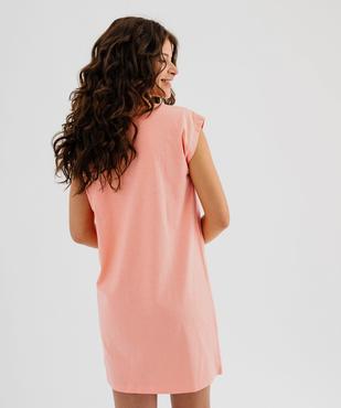 Chemise de nuit sans manches imprimée femme vue3 - GEMO 4G FEMME - GEMO