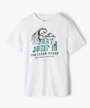 Tee-shirt garçon à manches courtes à motif surf vue1 - GEMO (JUNIOR) - GEMO