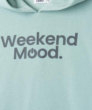 Sweat à capuche avec inscription garçon vue2 - GEMO (JUNIOR) - GEMO