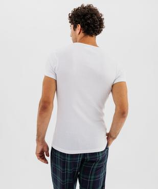 Tee-shirt manches courtes et col rond en coton biologique homme (lot de 2) vue4 - GEMO 4G HOMME - GEMO