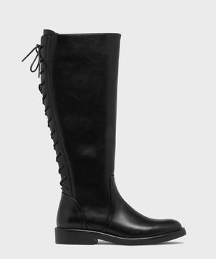 Bottes cavalières à laçage sur l'arrière femme vue1 - VALENTINA BALDA - GEMO