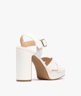Sandales femme à talon carré extra haut et brides unies vue11 - FOLLOW ME - GEMO
