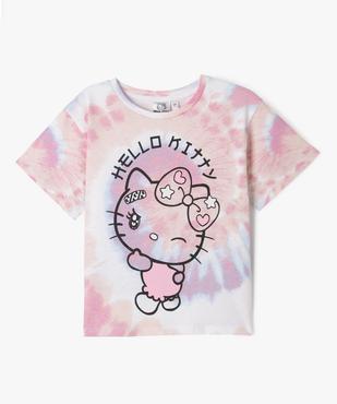 Tee-shirt manches courtes tie-and-dye imprimé fille - Hello Kitty vue1 - HELLO KITTY - GEMO