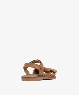 Sandales en cuir à scratch et brides nouées fille vue4 - TANEO GEMO FOR GOOD - GEMO