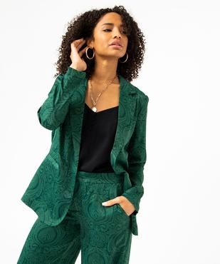 Veste blazer femme imprimée en matière satinée vue1 - GEMO(FEMME PAP) - GEMO