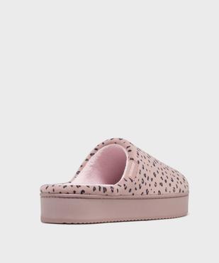 Chaussons mules plateforme femme - Isotoner vue4 - ISOTONER - GEMO