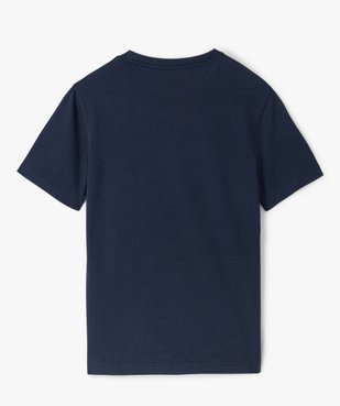 Tee-shirt à manches courtes uni garçon vue3 - GEMO (JUNIOR) - GEMO
