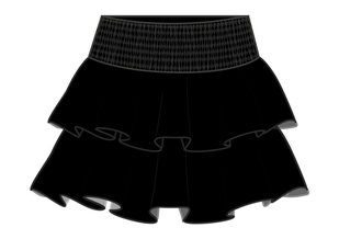 Jupe courte à volants et taille à smocks fille vue1 - GEMO 4G FILLE - GEMO